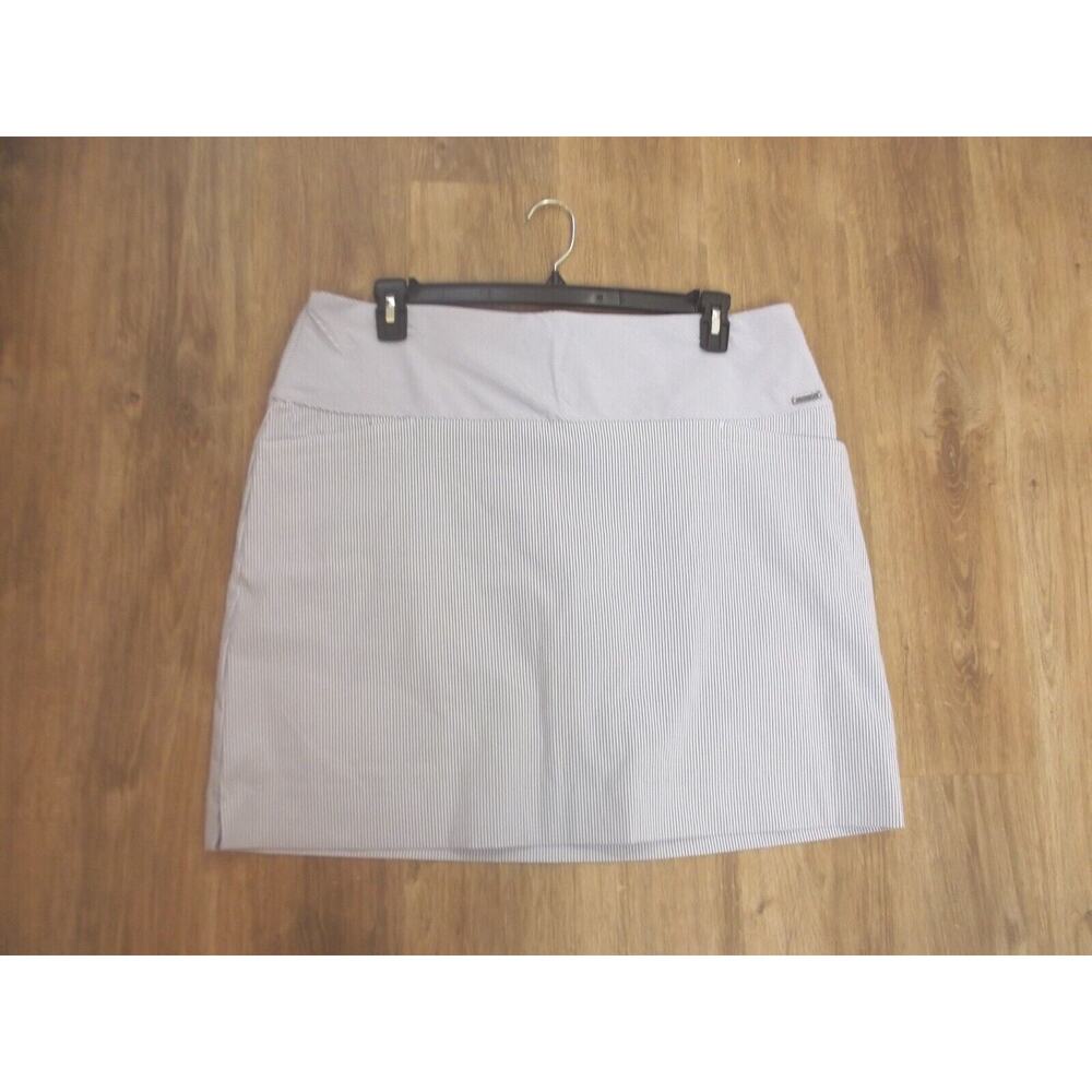 SC & Co Womens GOLF SKORT - Size XXL - Blue Seersucker Pockets Skirt Compression - Picture 3 of 10